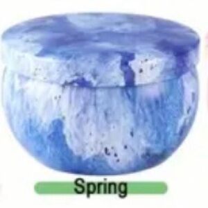 2 Spring 2.5oz Marble-patterned Soy Wax Scented Candles